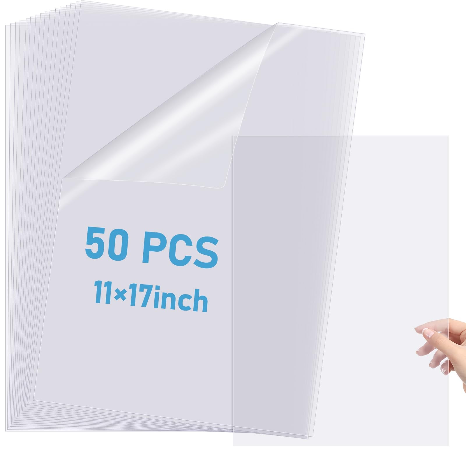 50 PCS 11×17 Inch 5 mil Waterproof Inkjet Transparency Film Silk Screen