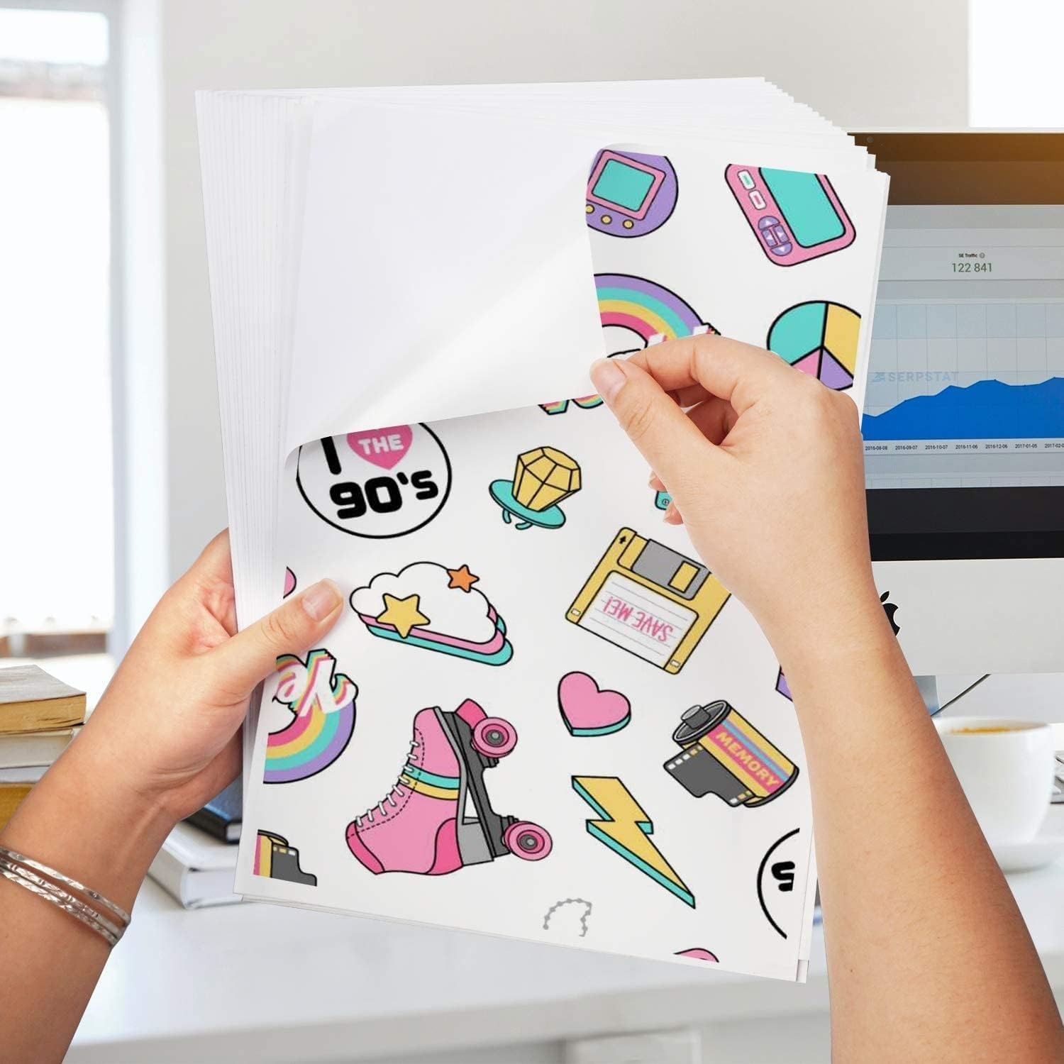 QYH Printable Vinyl Sticker Paper for Printer – 50 sheets Matte Waterproof