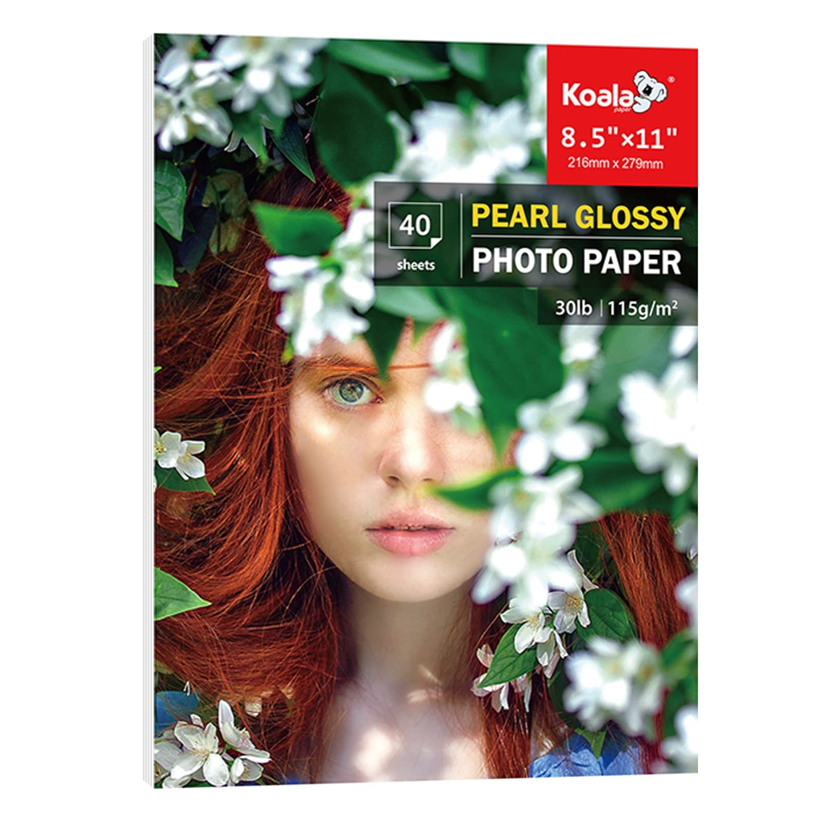 40 Sheets 8.5×11 Inch Koala Pearl Glossy Thin Photo Paper 30lbs Inkjet Laser