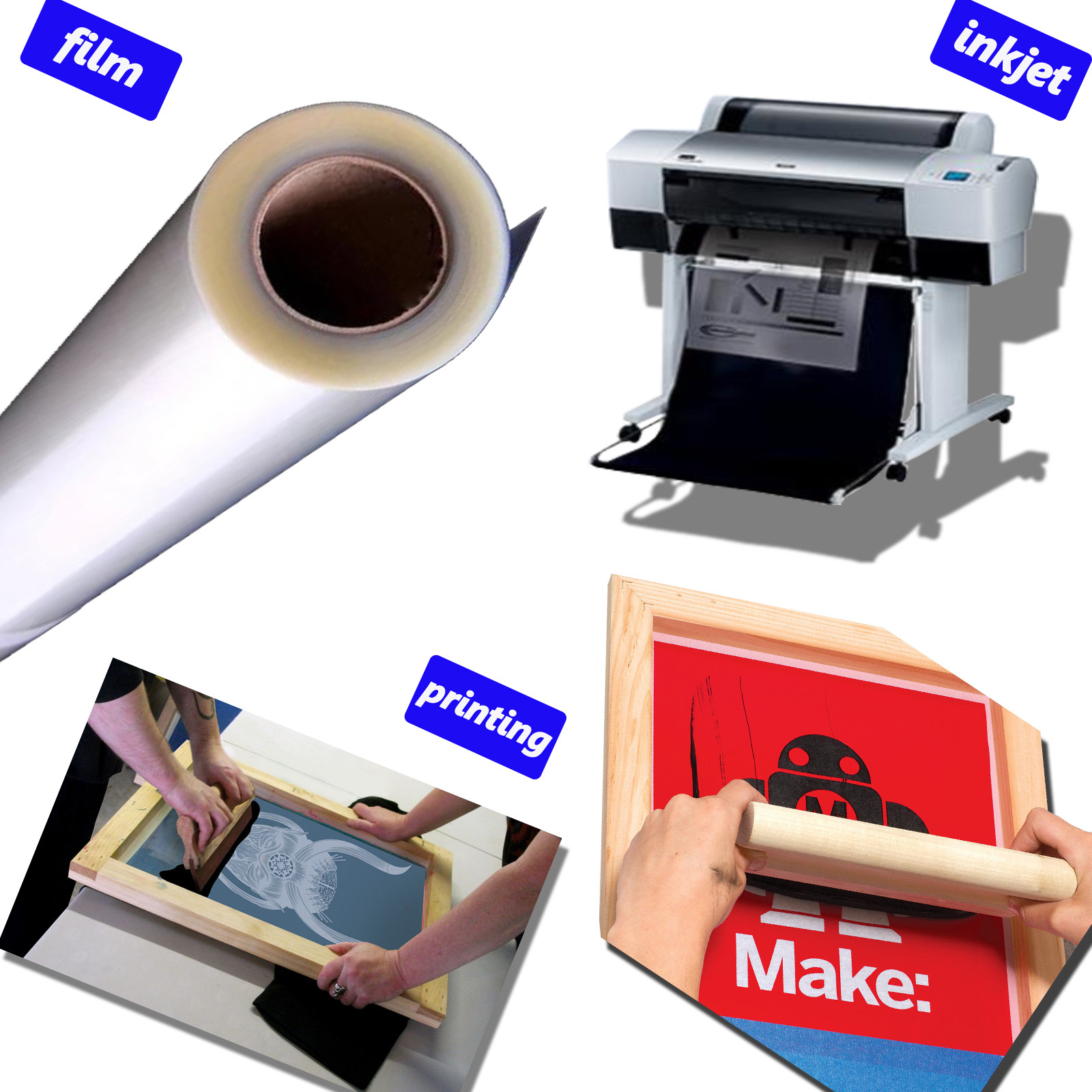 Waterproof Inkjet Instant-Dry Screen Printing Transparency Film 22″x100ft