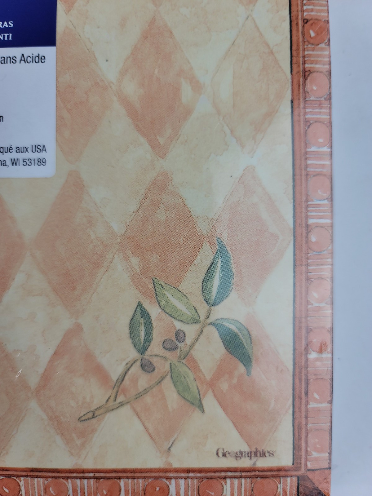 100 Sheets Geographics Tuscan Leaves Design Paper Harlequin Print 8.5×11 24/60LB