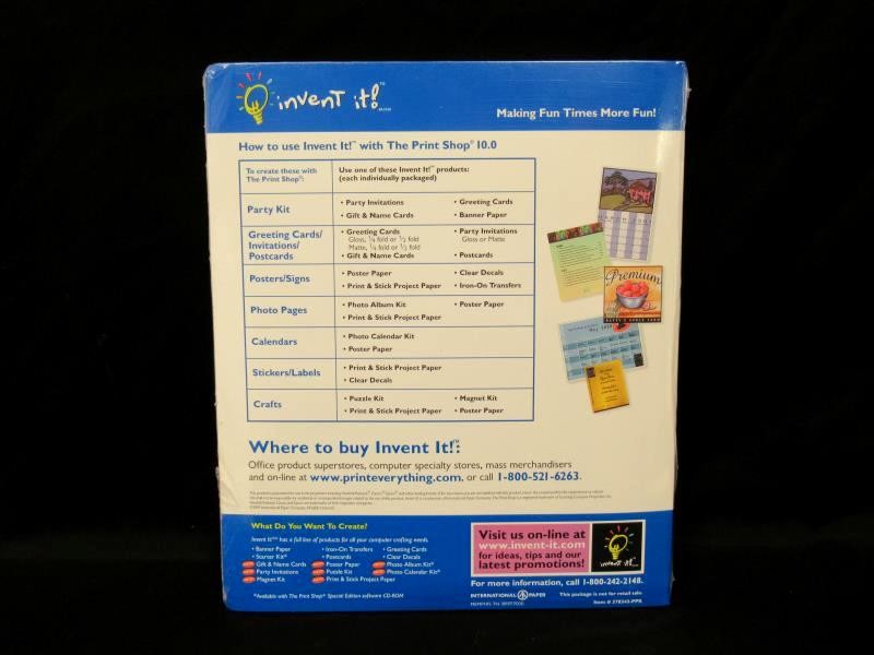 Vtg Invent It The Print Shop 10.0 Sample Pack Stickers Banner Posters Envelopes