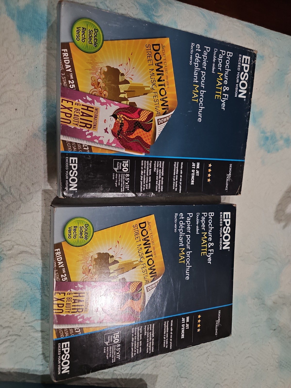 Set Of 2 EPSON BROCHURE AND FLYER PAPER MATTE 8.5″ X 11″