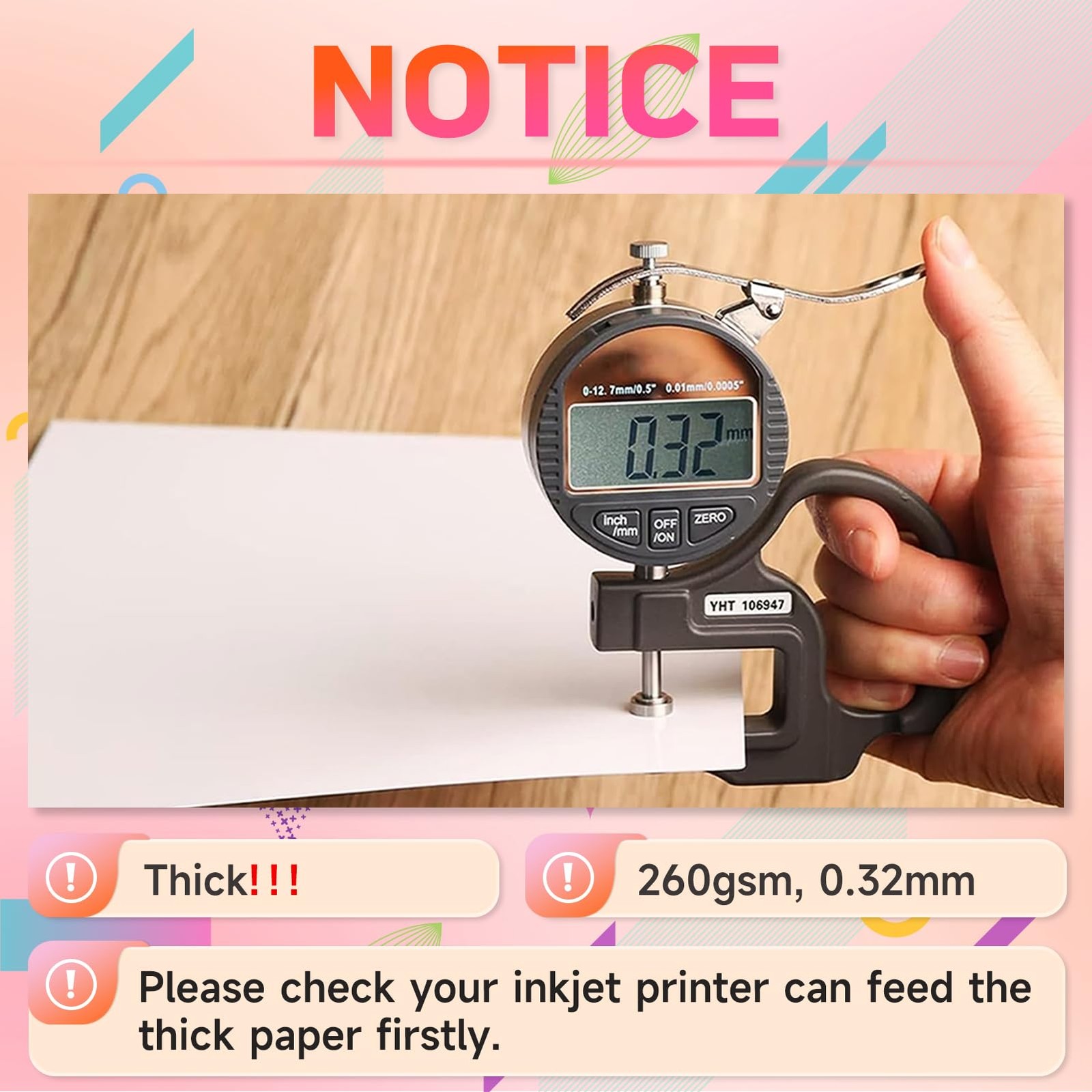 Double Sided Glossy Photo Paper 8.5×11 Inch 110 PCS 69LB 260GSM For Inkjet