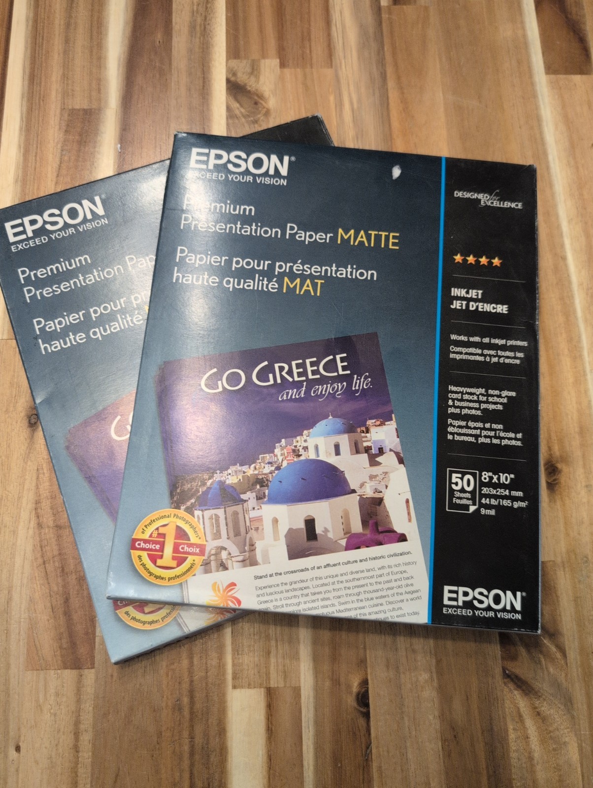 2 Pack Epson Borderless 8″X10″ Premium Matte Paper Heavyweight 50 Sheets