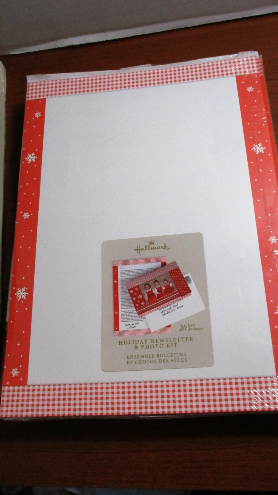 HALLMARK~HOLIDAY NEWLETTER & PHOTO KIT~20 Sheets & 20 Envelopes~Snowflakes~NIP