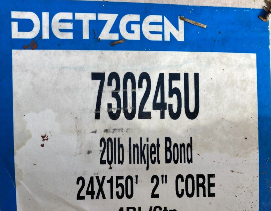 24″ x 150′ 20lb Bond Inkjet Plotter Paper 2″ core HP DesignJet Canon (1 Roll)