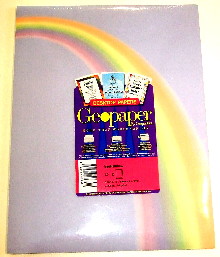 Lot of 5 Different Themed Computer Printer Paper – 131 pcs – NEW (B)