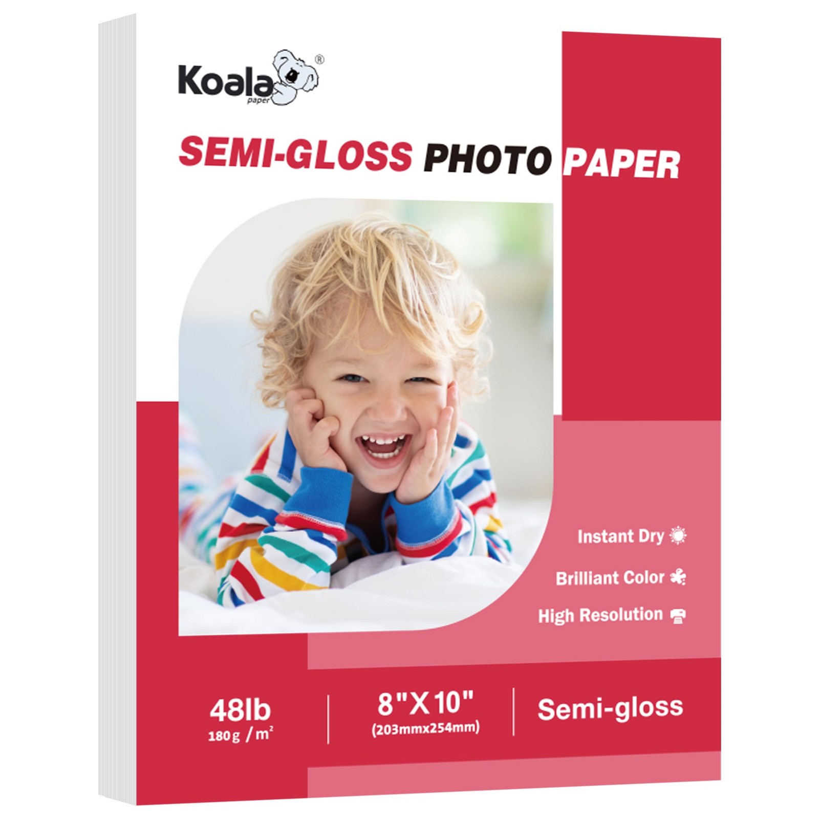 Koala Semi-Gloss Photo Paper 8X10 Inches 100 Sheets for Inkjet and Laser Prin…