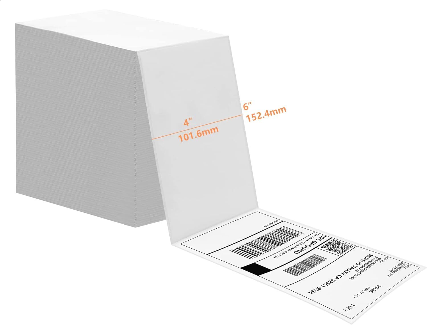 2000PCS 4×6″ Fan-Fold Direct Thermal Shipping Paper Address Label Sticker Paper
