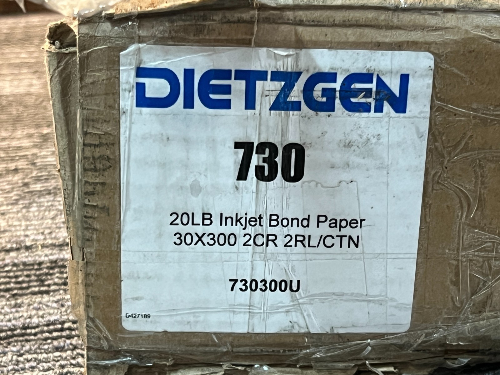 (QTY 2 ) Dietzgen 730300U 30″ x 300′ 730 2” Core 20LB Inkjet Bond Paper