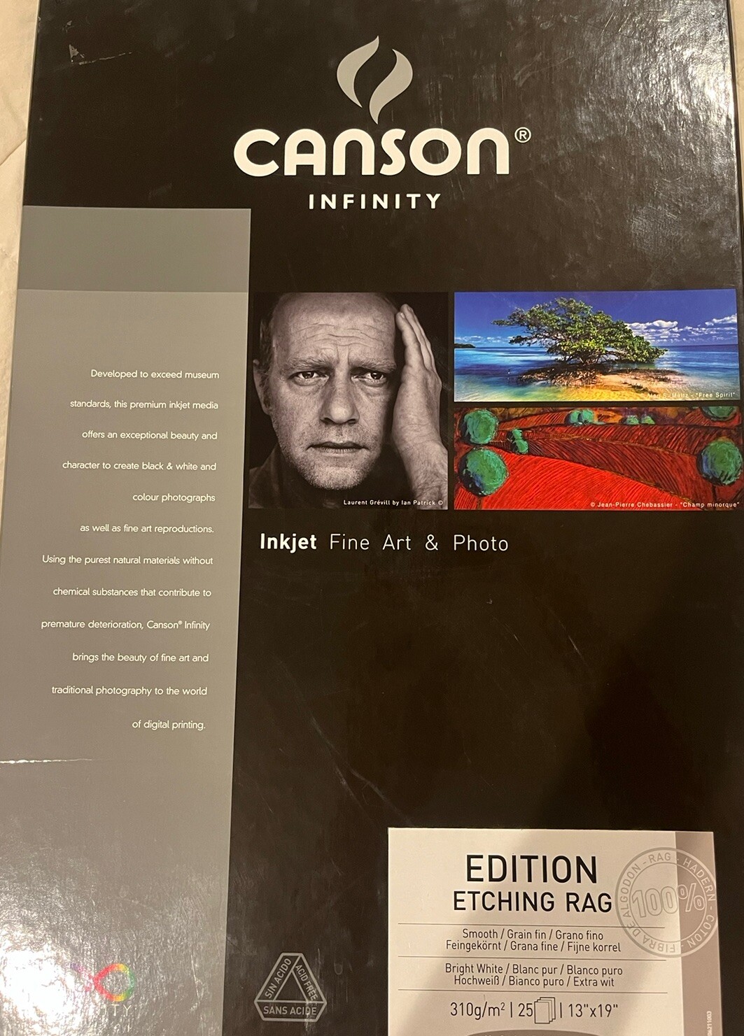 Canson Infinity Rag graphique Smooth Matte Photo Paper (13×19″), 21/25 Sheets