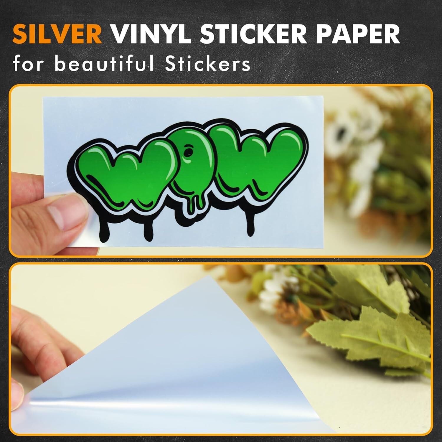 Koala Printable Vinyl Sticker Paper Inkjet Printer Matt Silver Waterproof 8.5×11