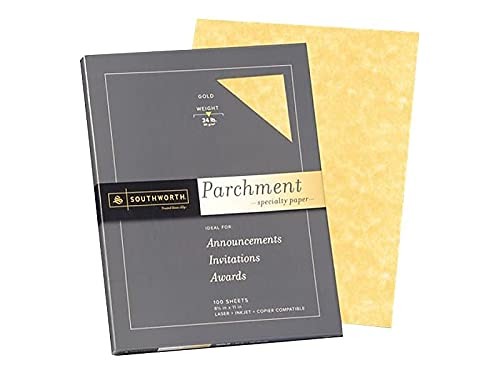 Southworth® Parchment Specialty Paper, 8 1/2″ x 11″, 24 8.5 x 11 inches, Gold