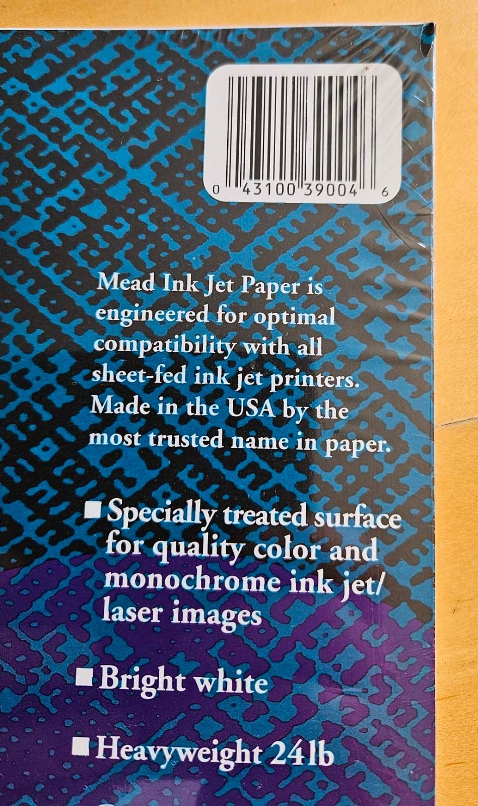 Mead Inkjet Paper 200 Sheets 8.5″ x 11″ Bright white Heavyweight Treated Surface