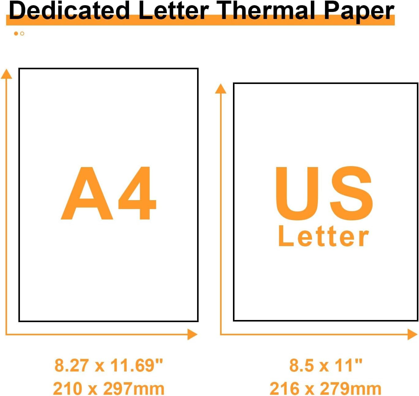 A4 Thermal Printer Paper 8.26″ x 11.69″ Continuous Fold 200 Sheets BPA Free