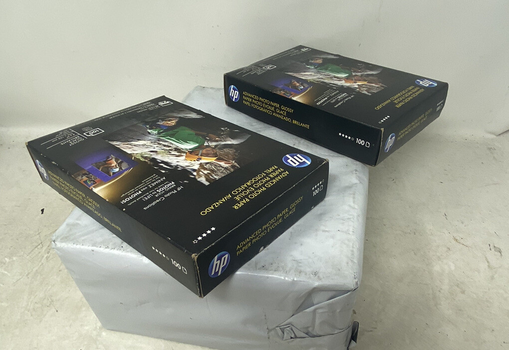 New HP Advanced Photo Glossy Q6638A Paper 2 Pack 100 Sheets 4″x6″ InkJet Printer