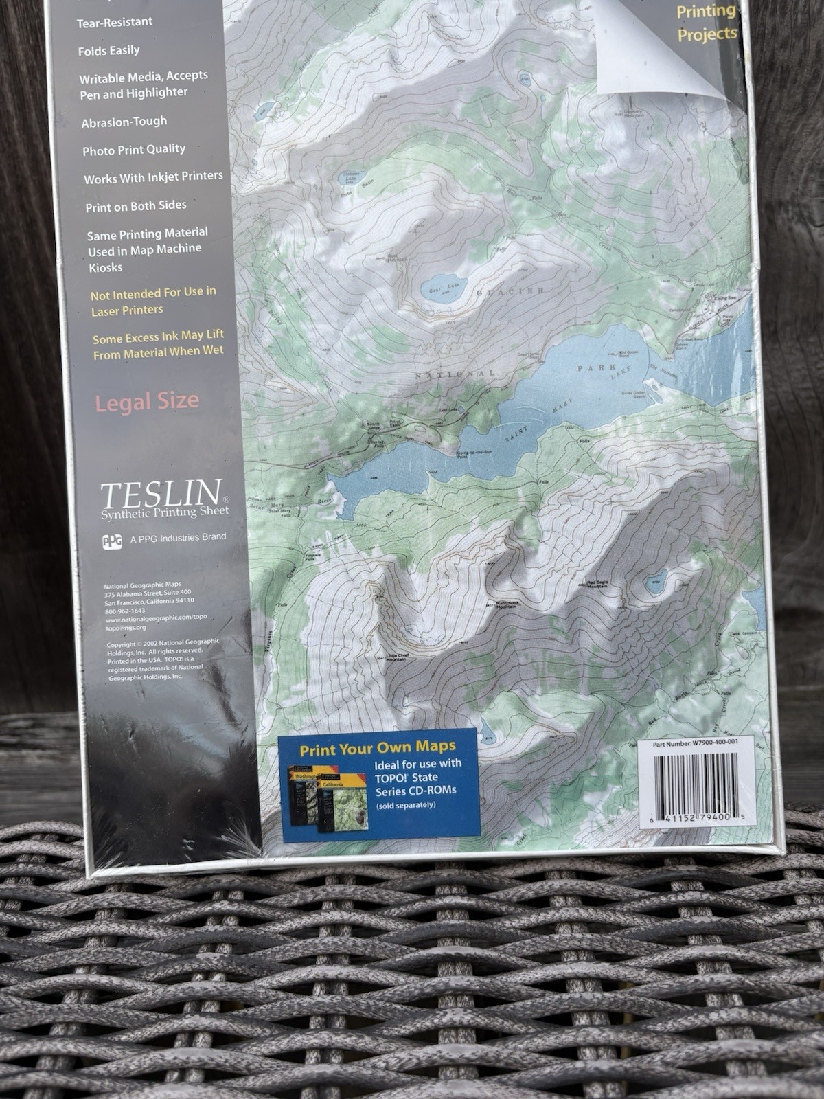 National Geographic Adventure Paper Waterproof Inkjet 8.5” x 14” 15 Sheets Flaw