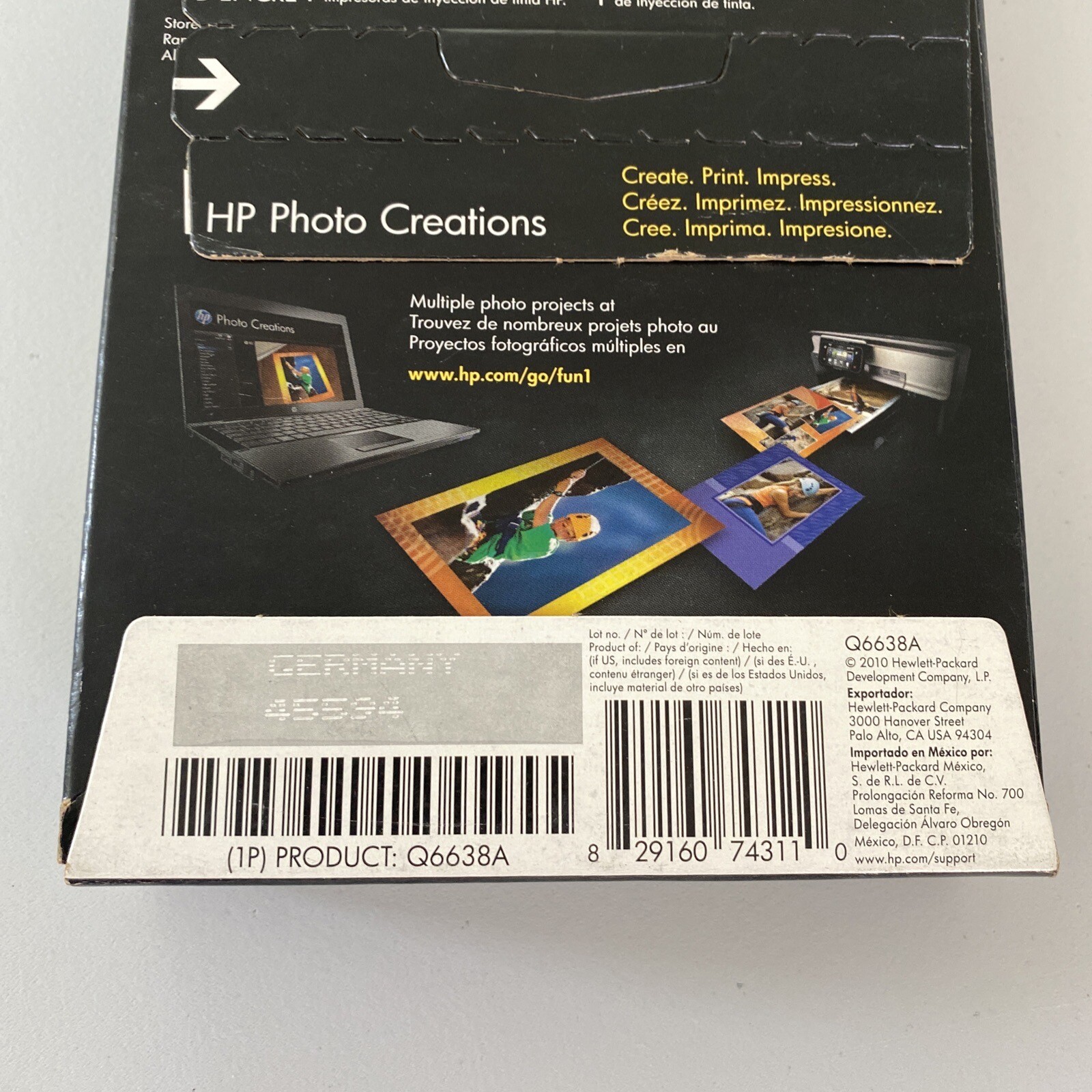 HP Advanced Ink Jet Photo Paper 66 lbs. Glossy 4 x 6 100 Sheets Q6638A NEW