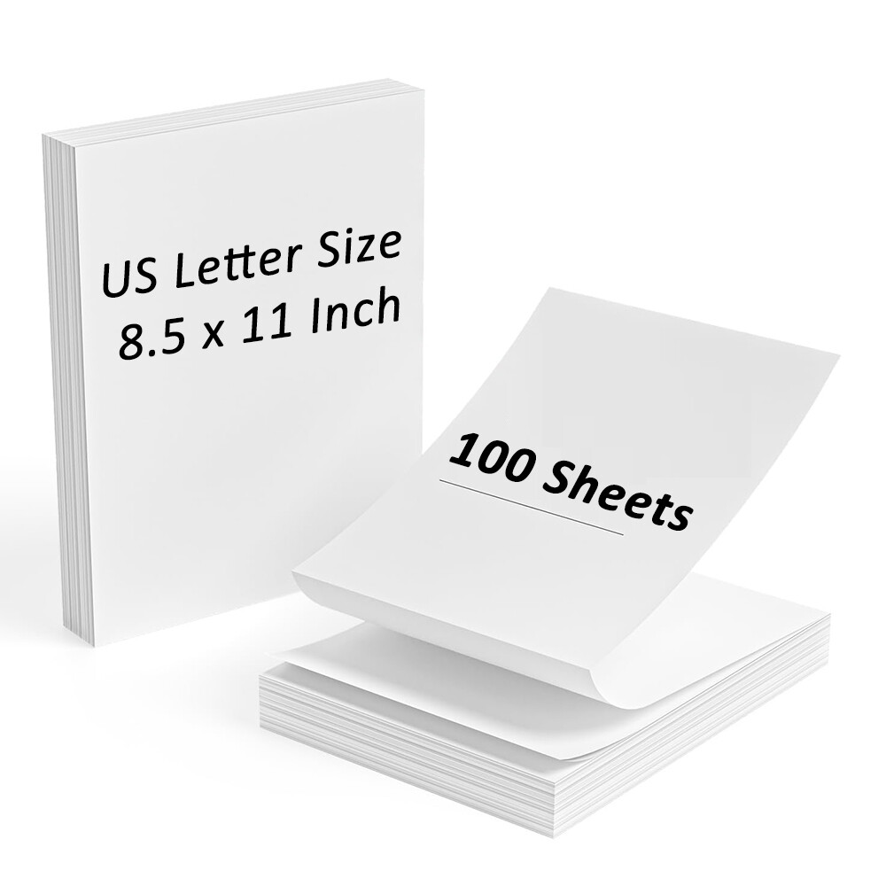 100 Sheets 8.5×11 Thermal Printer Paper US Letter Size for M08F M832 M834 MT800