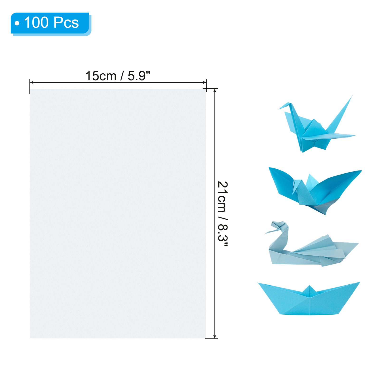 White Color Copy Paper, 100 Sheets 8.3×5.9″ A5 70gsm