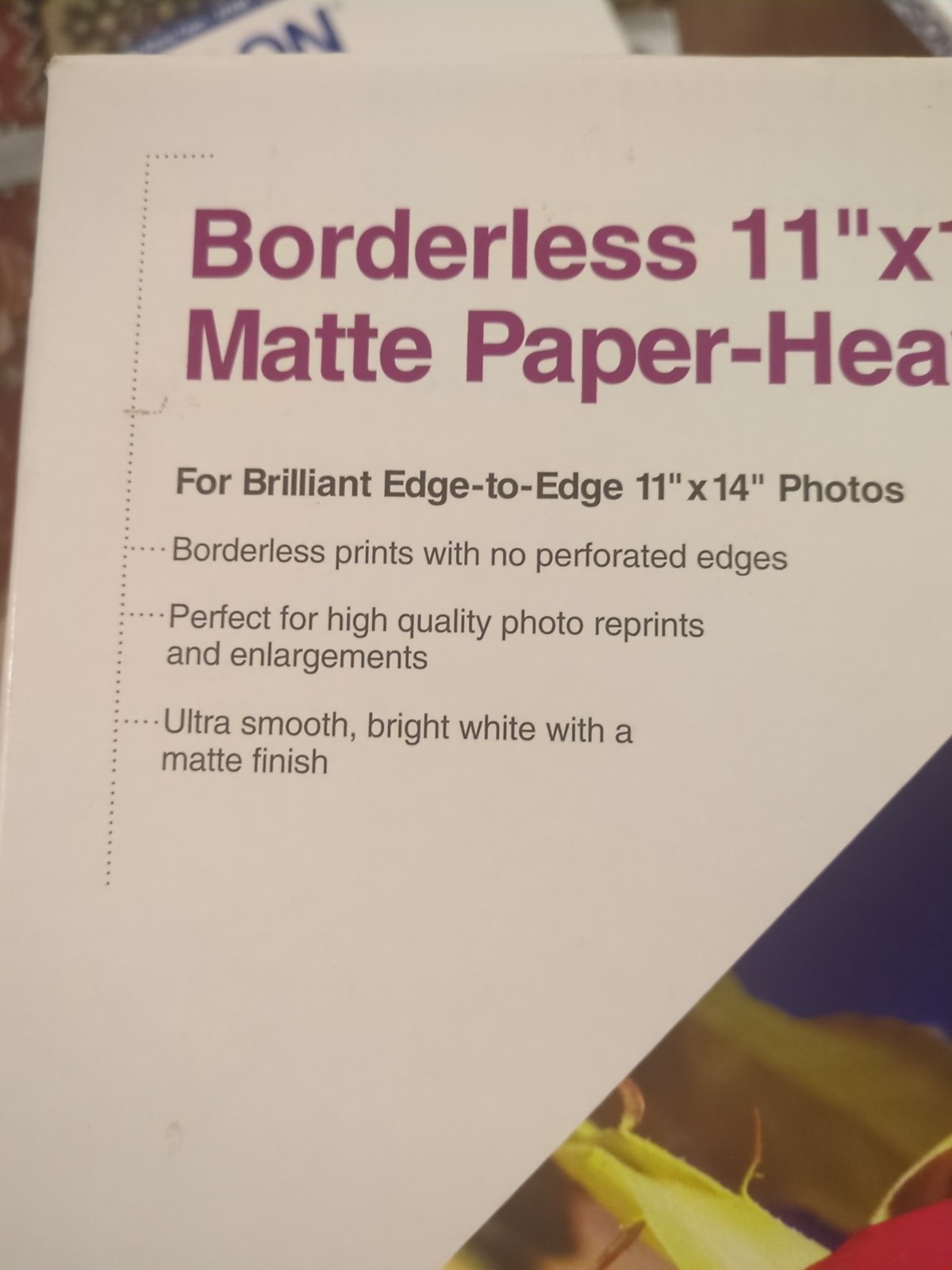 Epson s041468 Borderless Matte Photo Paper-Heavyweight 11″ X 14″
