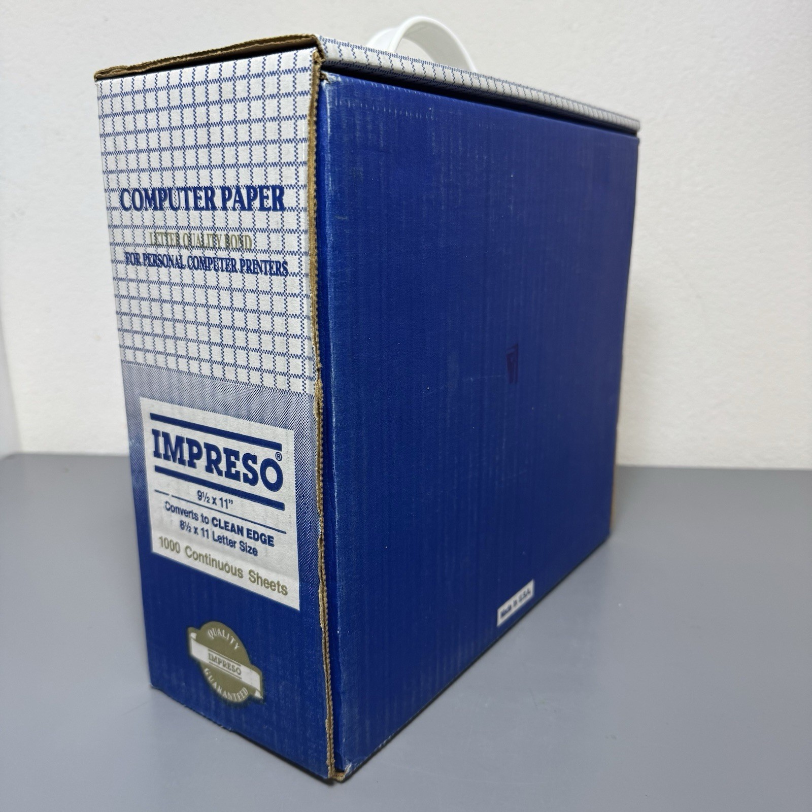 Impreso Computer Paper Letter Quality Bond 1000 Continuous Sheets Letter Size
