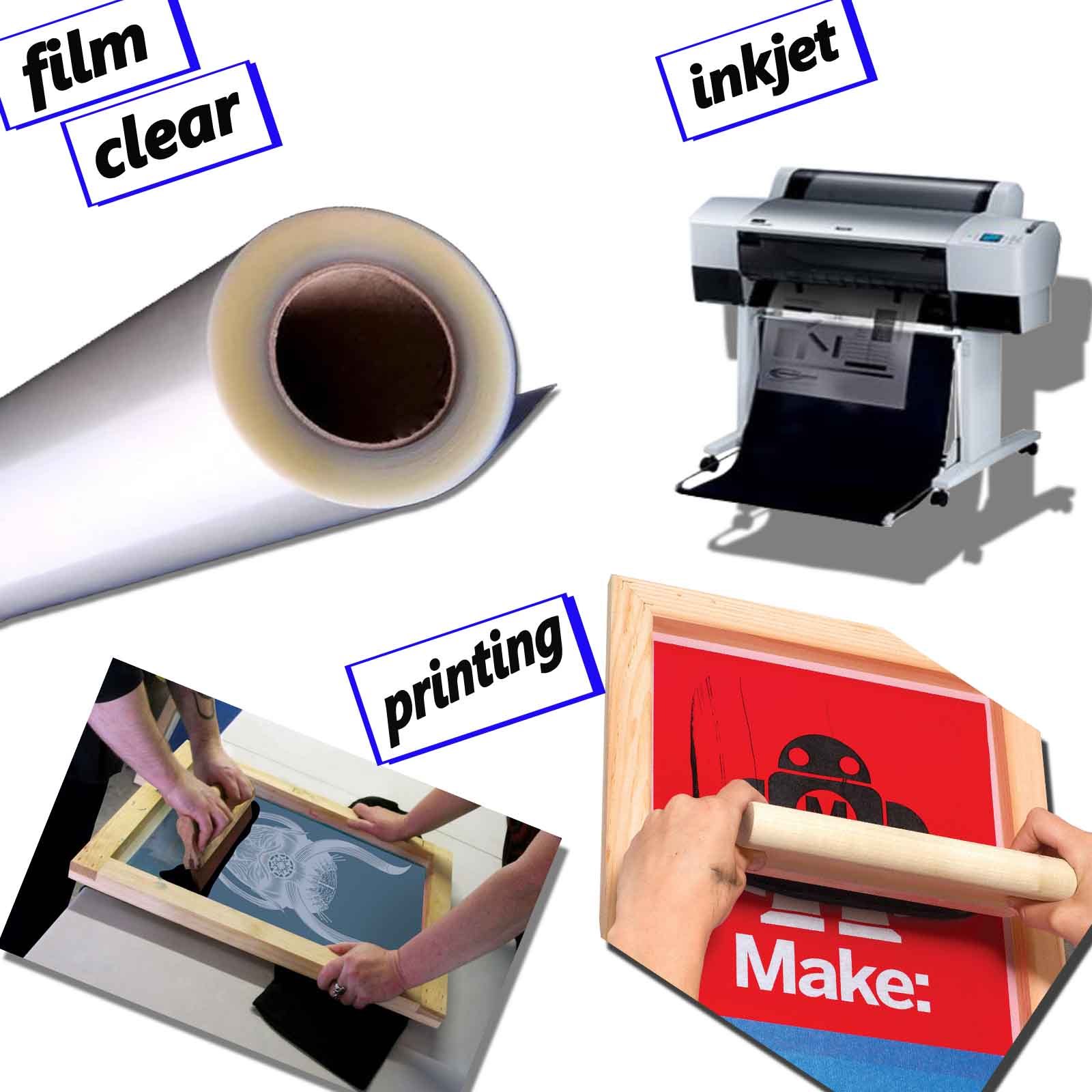 13”x100ft，Waterproof Inkjet Fast-Dry Screen Printing Transparency Positive Film