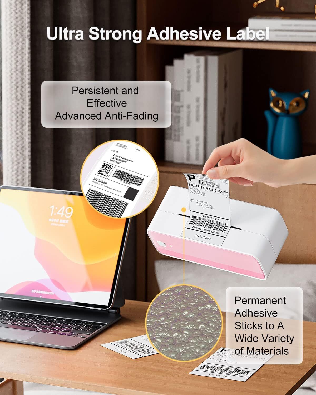 5000PCS 4″ x 6″ Direct Thermal Shipping Address Label Paper Sticker for Printer