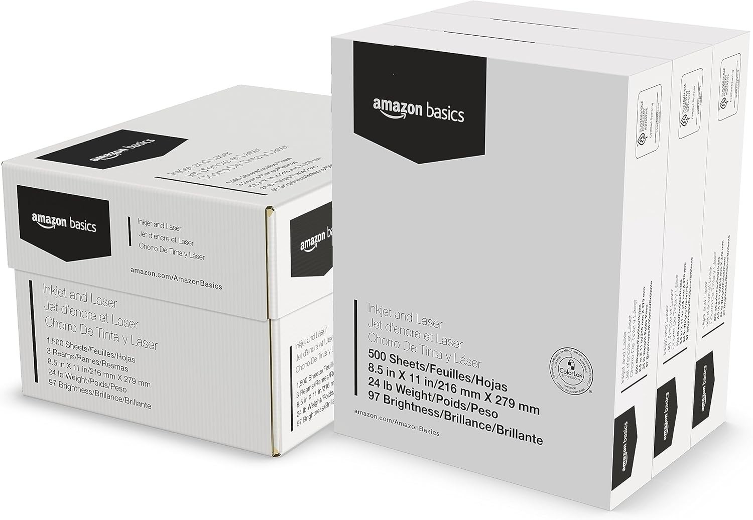 Multipurpose Copy Paper, 24lb, 1500 Sheets, 97 Bright White Quality