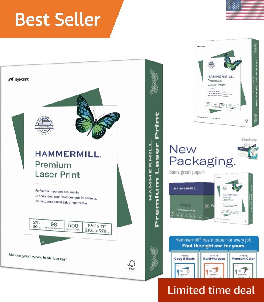 JAM-FREE Copy Paper, 24 lb, 500 Sheets, 8.5×11 – Ideal for Color Prints
