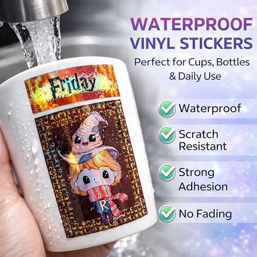20 Sheets Printable Holographic Sticker Paper 8.5×11 inch 20 sheets holo