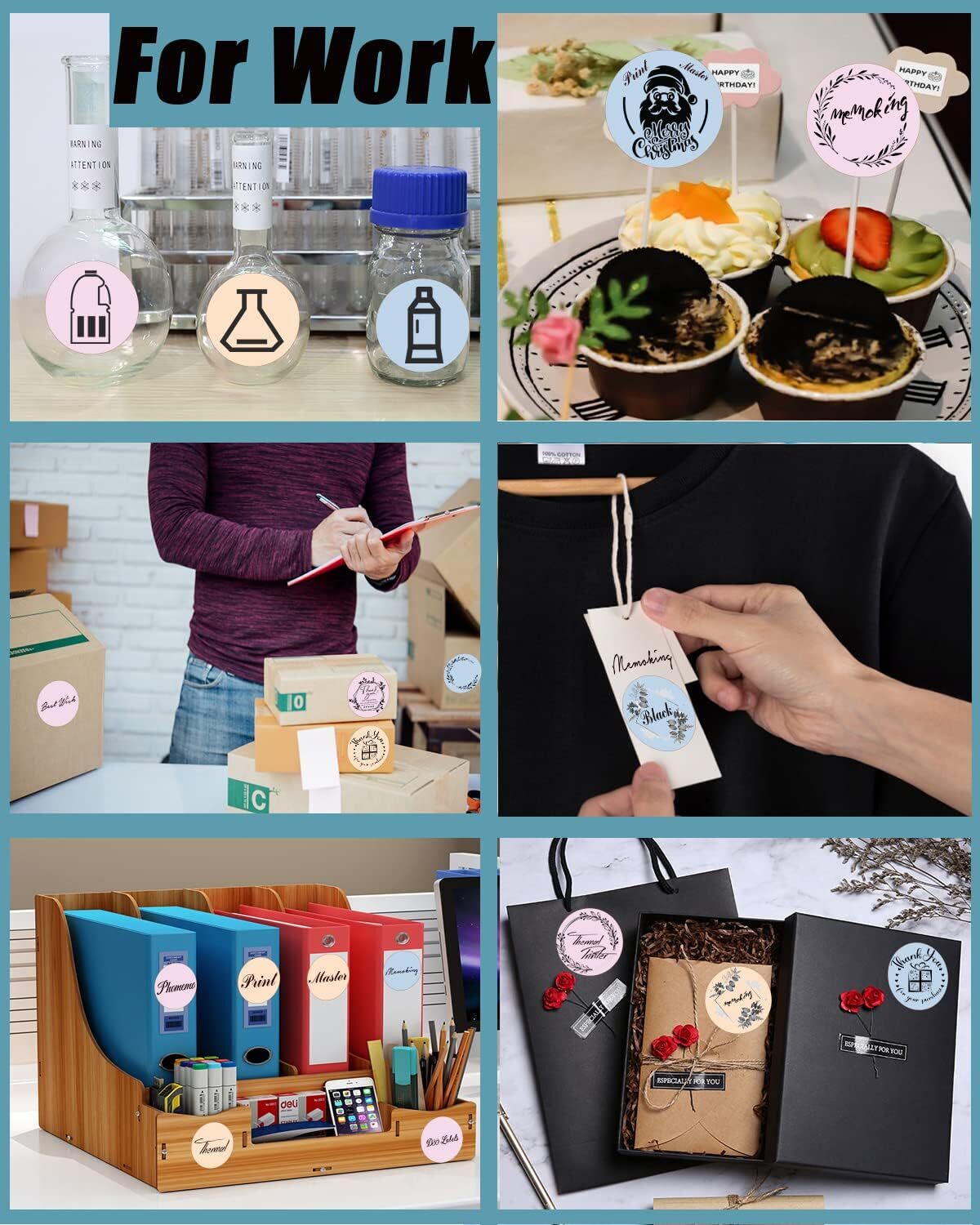 1 Roll Self-Adhesive Thermal Label Sticker Paper for Phomemo M110/M200 Printer