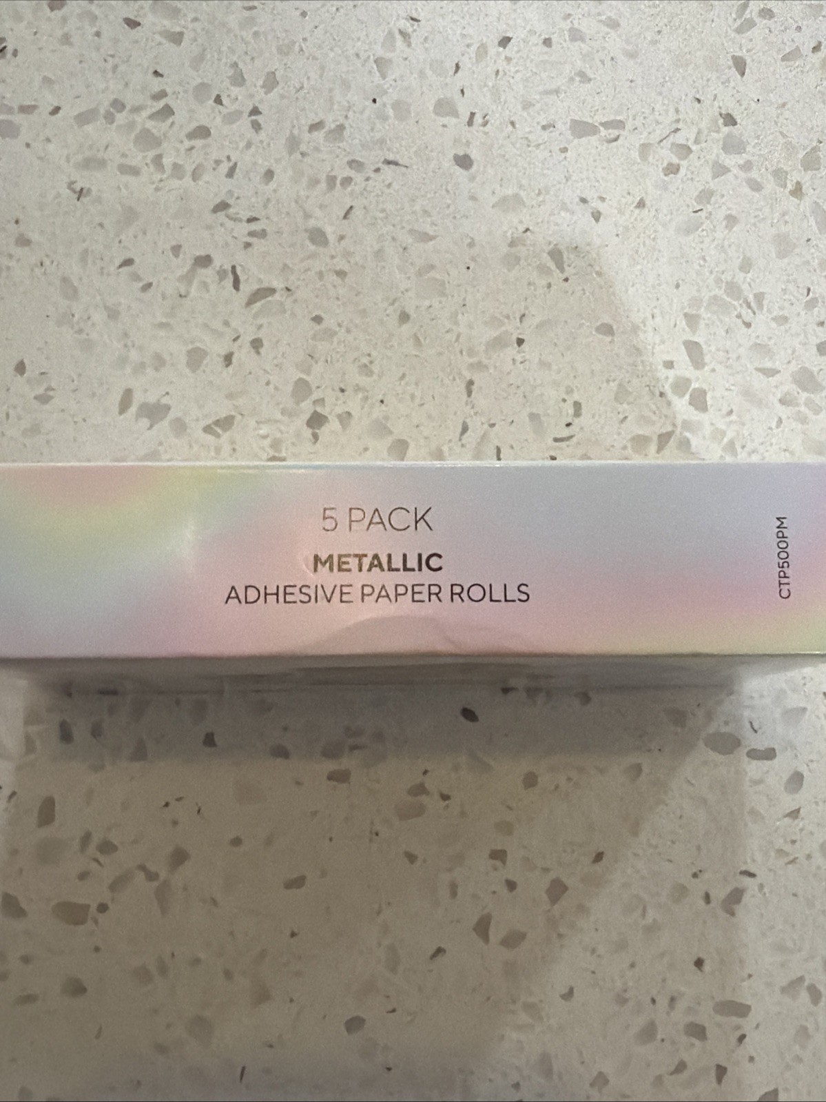 Core Innovations 5 Pack Metallic Adhesive Thermal Paper Rolls Gold Silver