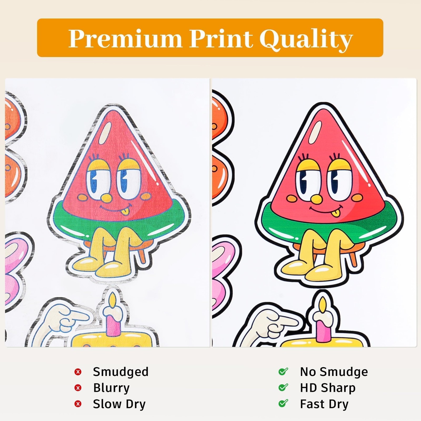 QYH Printable Vinyl Sticker Paper, 50 sheets Matte Waterproof White 8.5×11