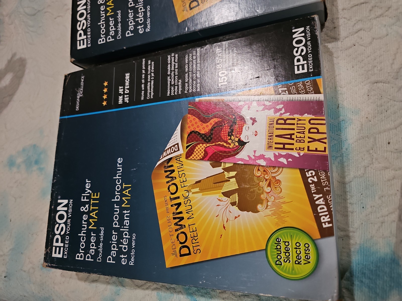 Set Of 2 EPSON BROCHURE AND FLYER PAPER MATTE 8.5″ X 11″