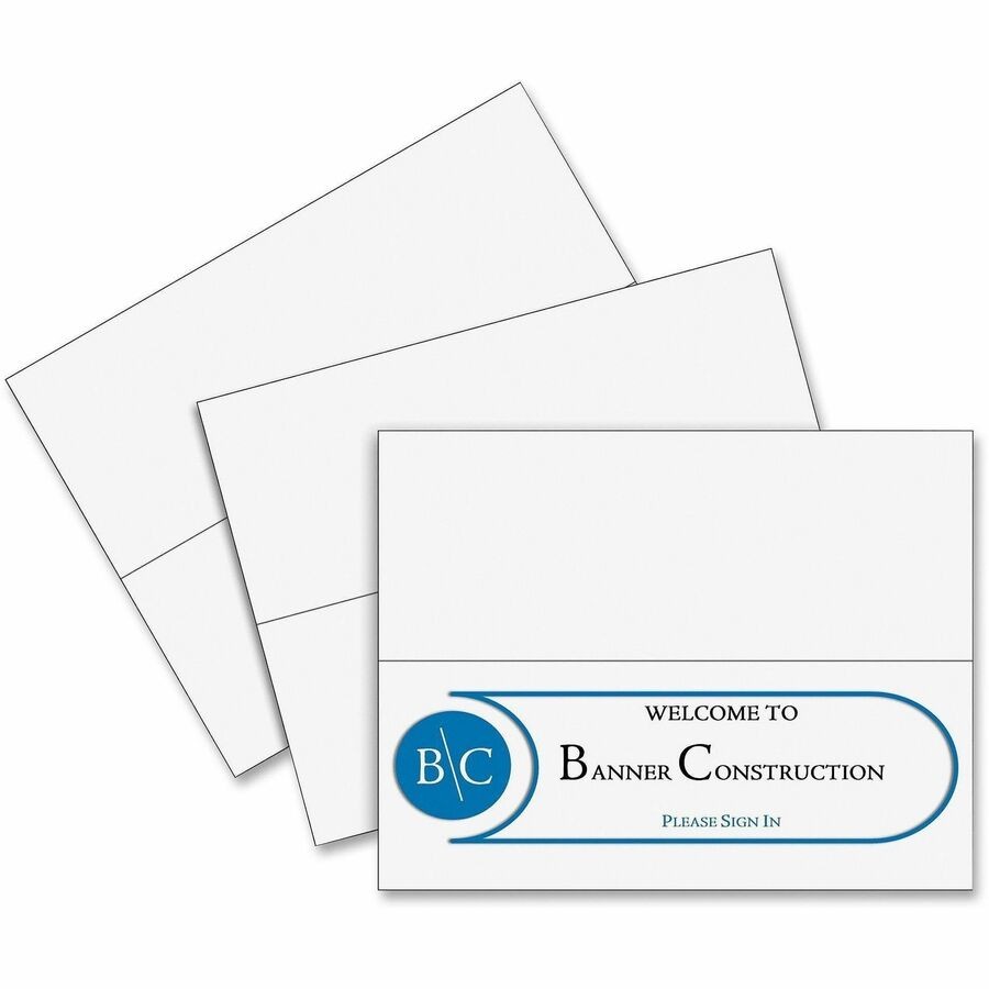 C-Line Products CLI87517 Tent Card 8.5×11 50 Sheets White