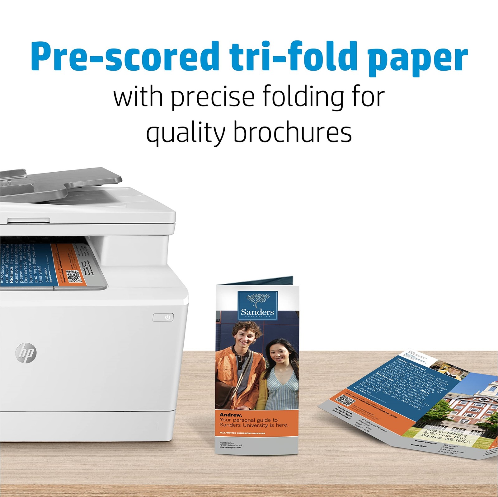 HP Laser Print Flyer Paper 8 1/2″ x 11″ Smooth Glossy 150 / Pack White Q6612A