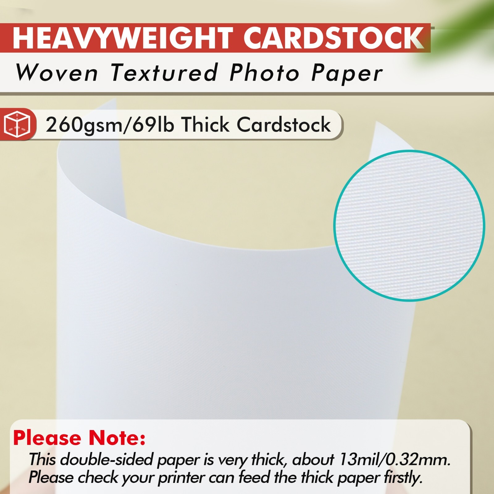 200 Koala 69lb Double Sided Photo Paper 8.5×11 Thick Woven Textured Inkjet Laser