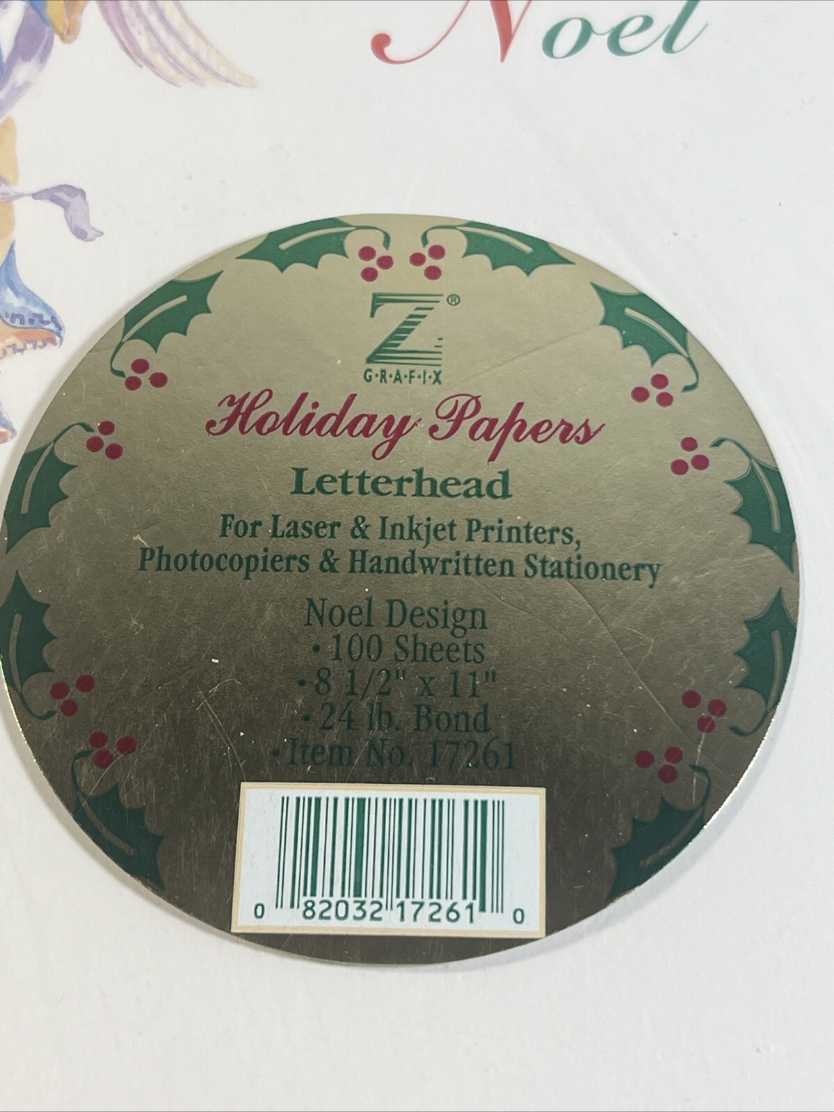 Vintage Z GRAFIX~100 Sheets of 8.5″x11″ HOLIDAY PAPERS for LASER & INJET Noel