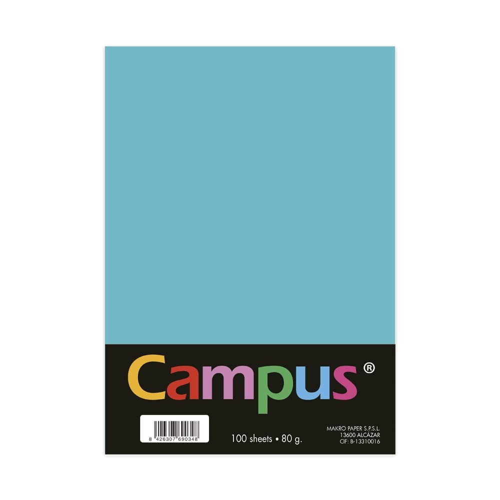 Campus A4 100 Pack 80gsm Coloured Paper 210x297mm Colour Paper A4 Soft Touch Pap…