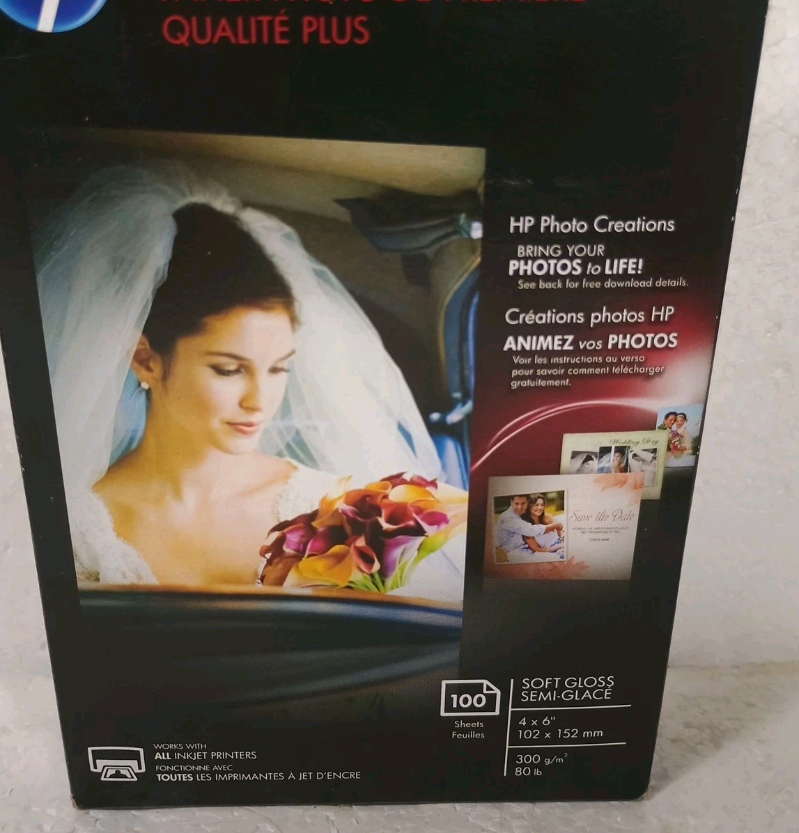 Hewlett Packard HP Premium Plus Soft Gloss Photo Paper 100 Sheets 4×6