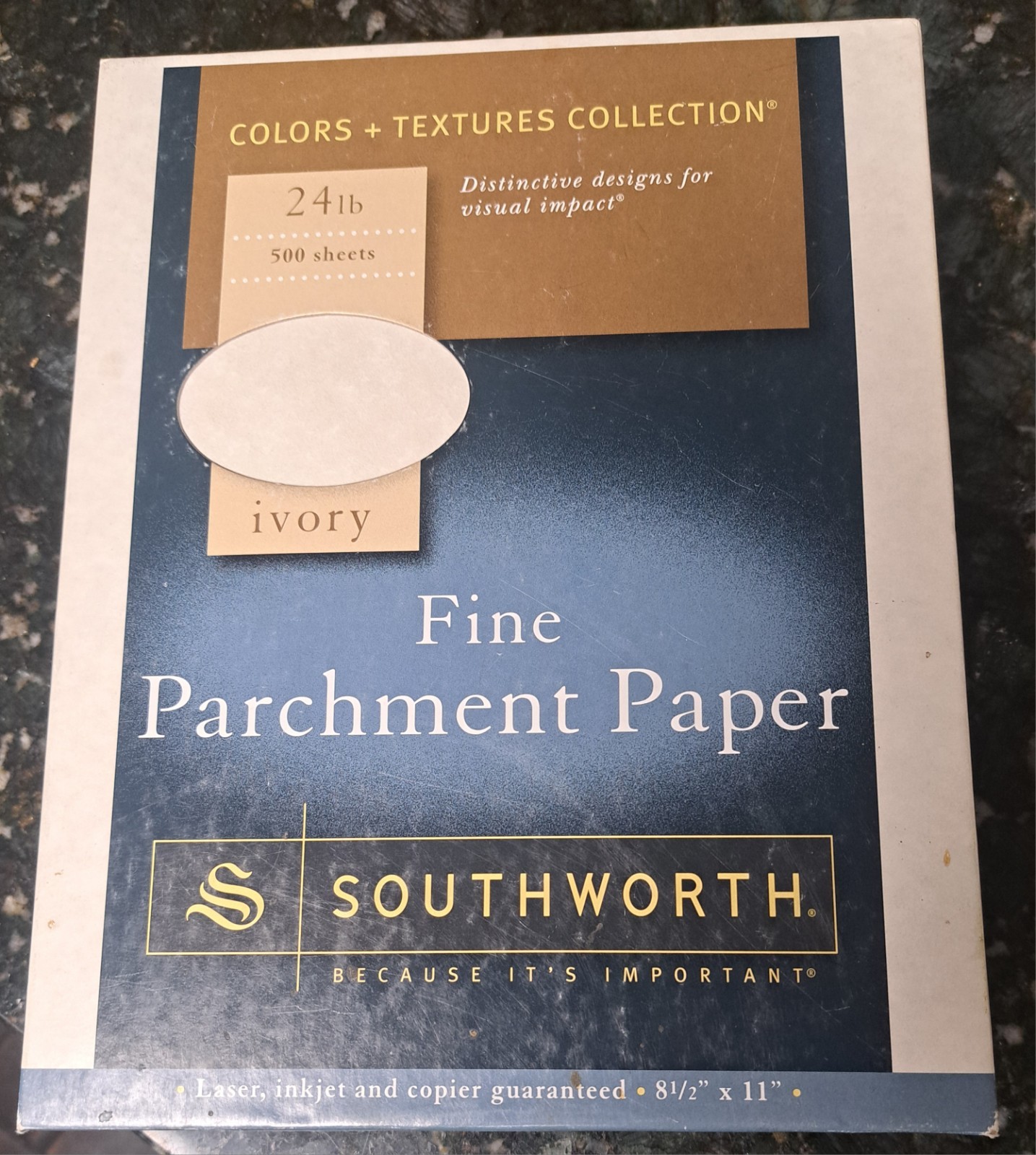 Southworth Fine Parchment Paper 8.5×11 24lb Ivory 500 Sheets