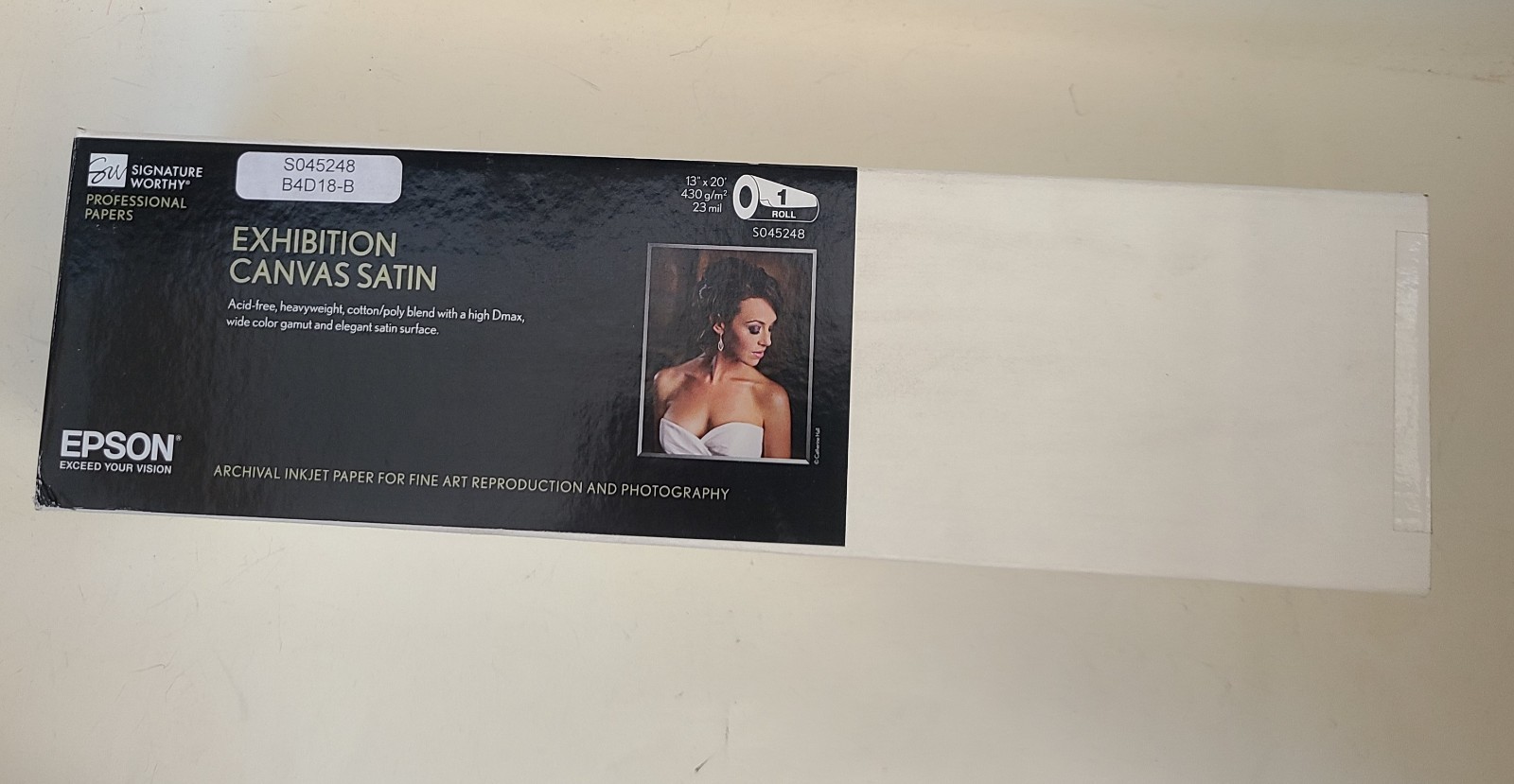 Epson Exhibition Canvas Satin Inkjet Paper Roll 13″ x 20′ Archival S045248