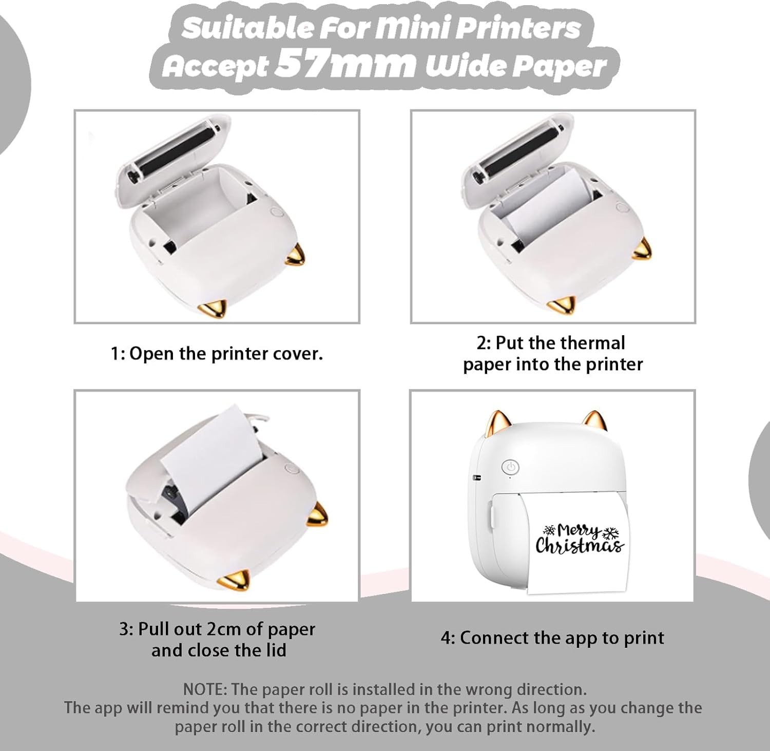 10 Rolls Mini Thermal Printer Sticker Paper – Ideal for Kids’ Instant Cameras
