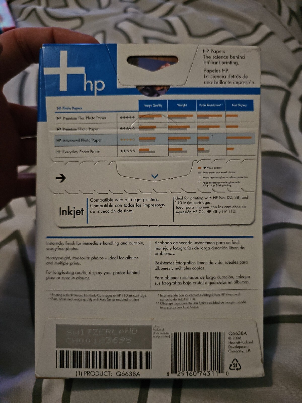 HP Advanced photo Paper 100 sheets 4 x 6-Inch Glossy