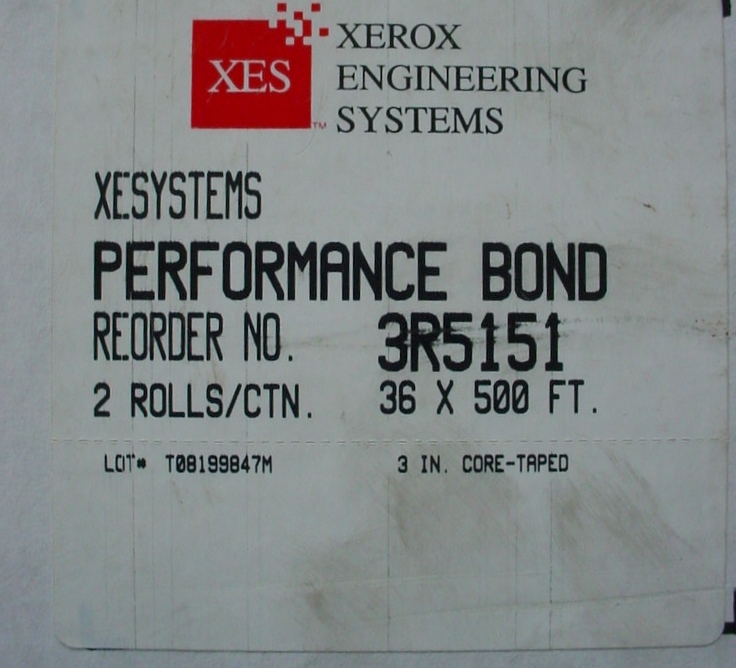 XEROX PERFORMANCE BOND 2 ROLL BOX 36″ x 500″ 3″ CORE 3R5151