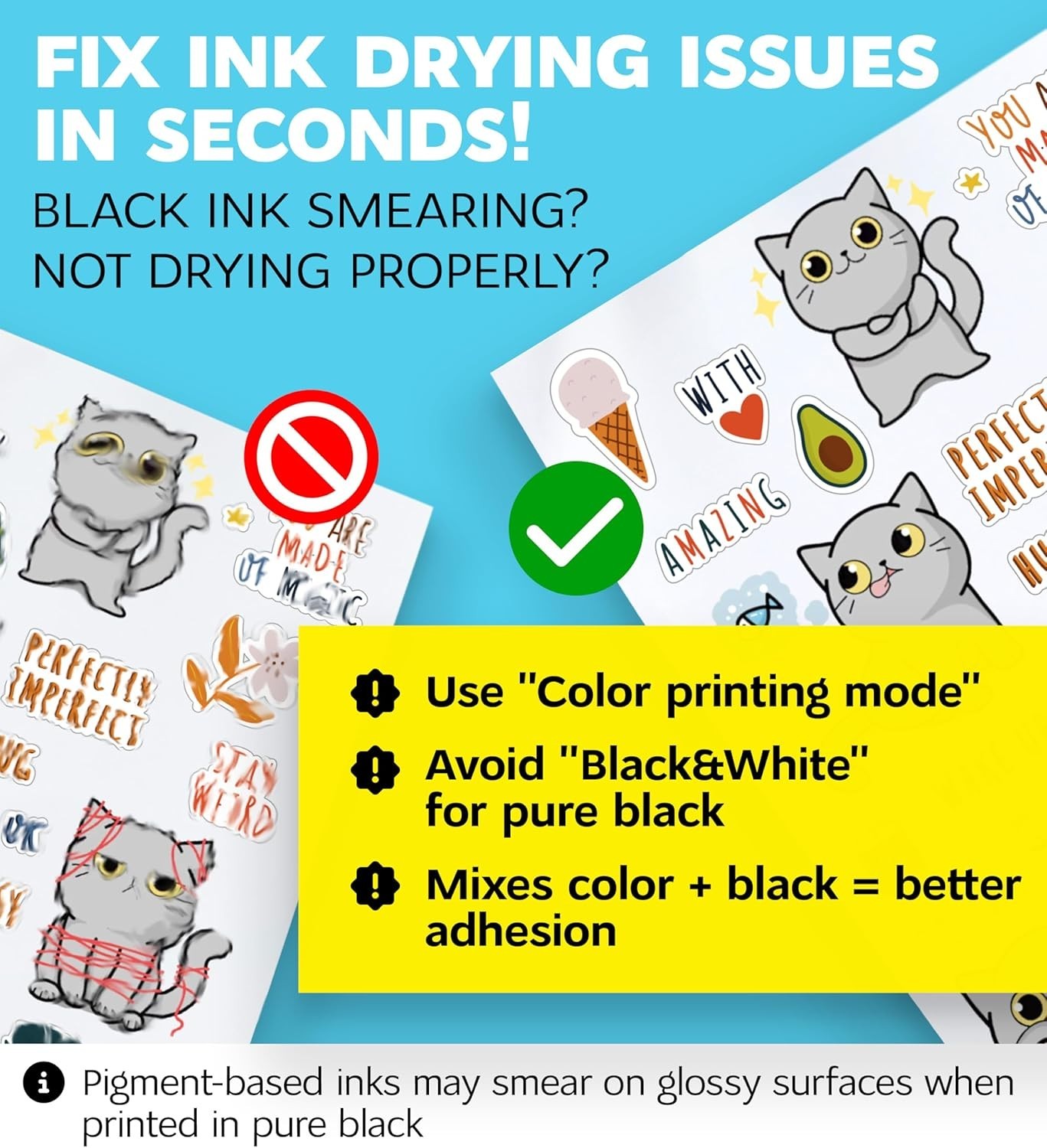 95% Clear Sticker Paper for Inkjet Printer and Laser – 20 Sheets, 8.5×11 Tran…