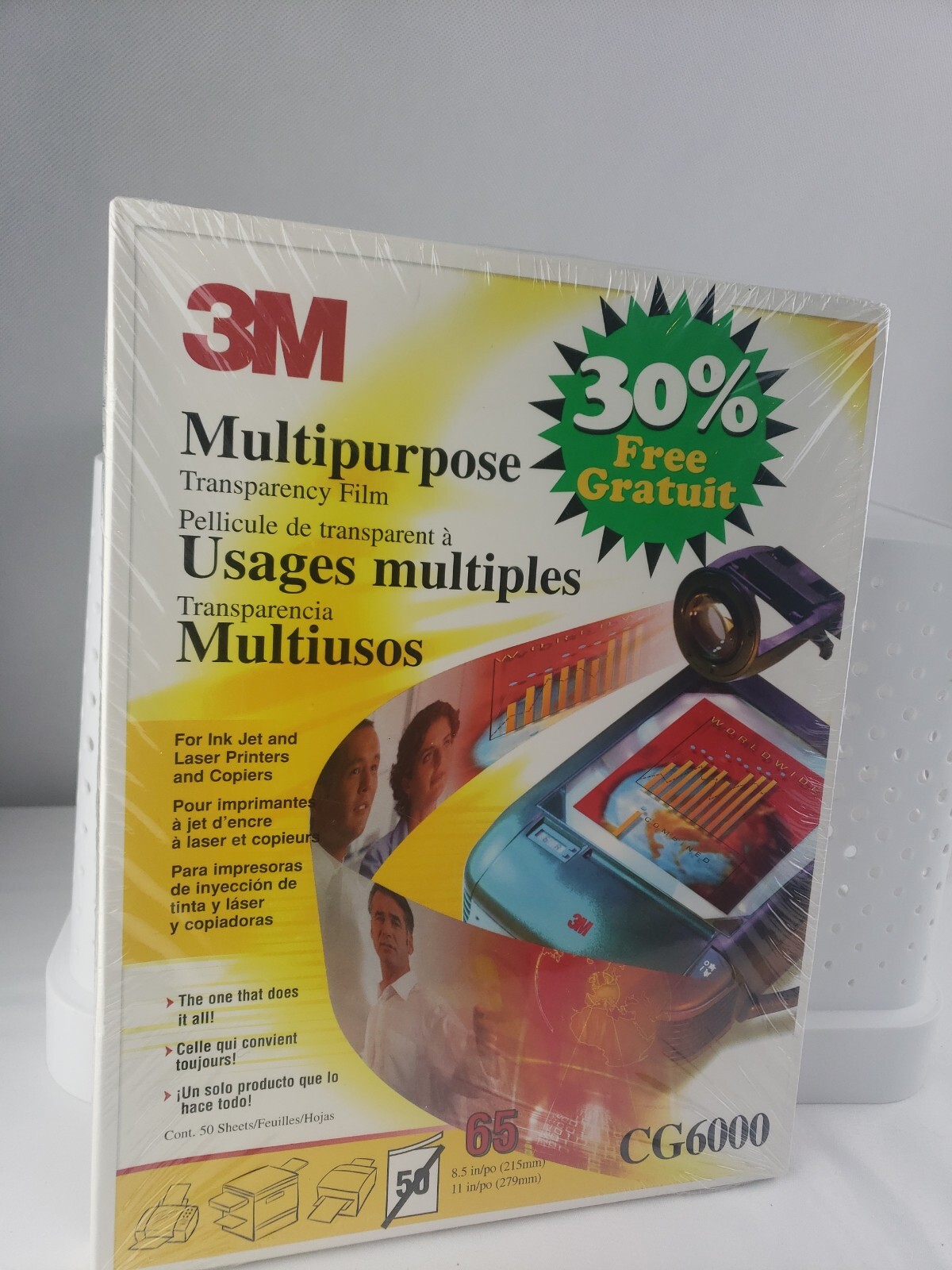 3M Multipurpose Transparency Film Letter Size 8.5″ x 11″ 65 Ct. CG6000 New