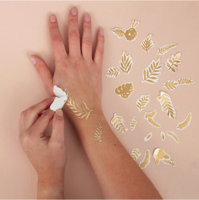 INKJET Temporary Tattoo Tatoo GOLD Transfer Decal Paper 8.5”x11” 10Sh Made In US